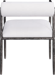 Axis Linen Textured Fabric Upholstered Dining Chair in Cream, Set of 2 - 88090Cream-C