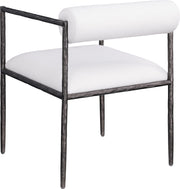 Axis Linen Textured Fabric Upholstered Dining Chair in Cream, Set of 2 - 88090Cream-C