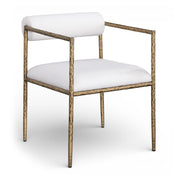 Axis Linen Textured Fabric Upholstered Dining Chair in Cream, Set of 2 - 88097Cream-C