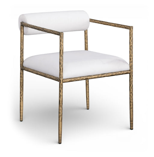 Axis Linen Textured Fabric Upholstered Dining Chair in Cream, Set of 2 - 88097Cream-C