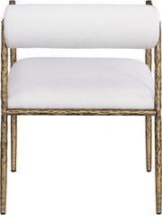 Axis Linen Textured Fabric Upholstered Dining Chair in Cream, Set of 2 - 88097Cream-C