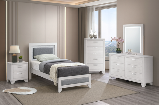 Aya White  Twin 5 Piece - AYA-WT-T-5PC