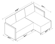 Aybuke Sectional in Grey - 700-AYB-GREY-S