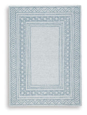Azelhurst Blue/Ivory/Gray 5' x 7' Area Rug - R407852