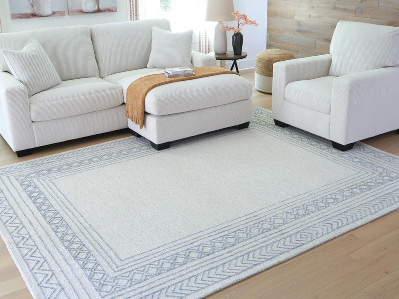 Azelhurst Blue/Ivory/Gray 7'8" x 10' Area Rug - R407851