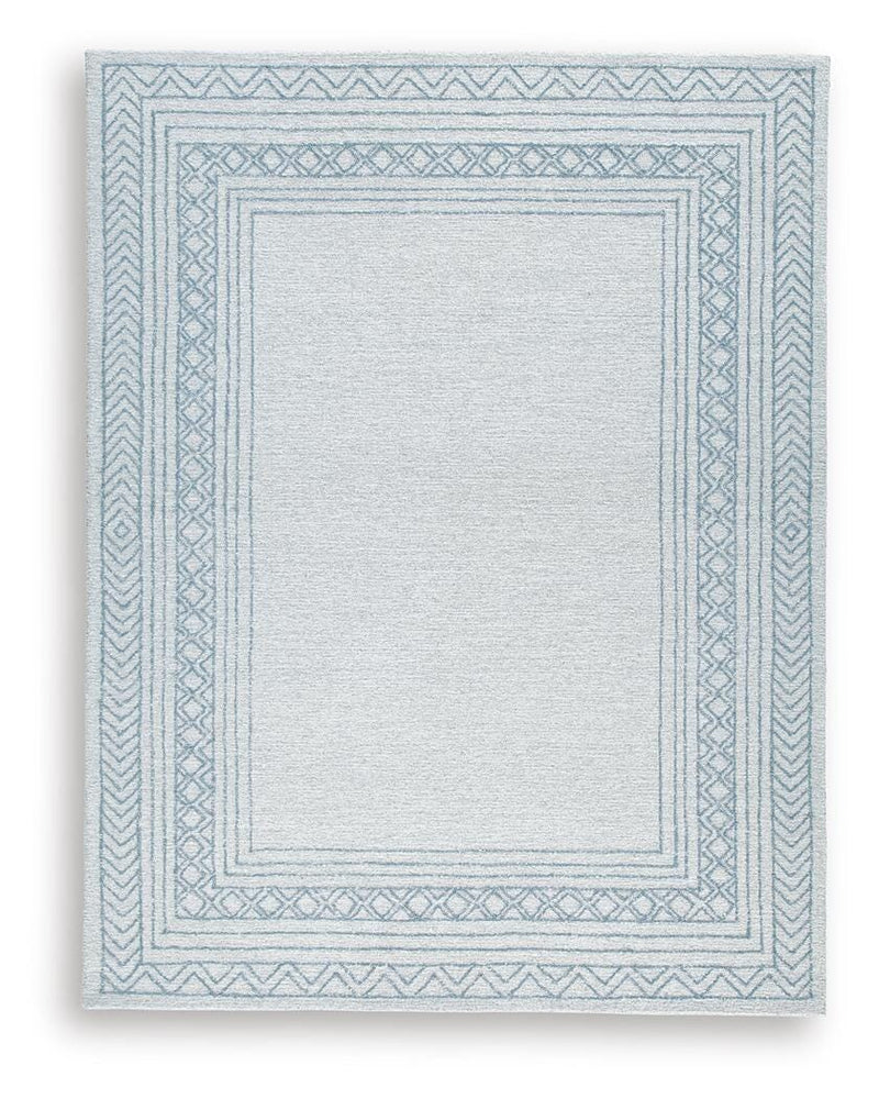 Azelhurst Blue/Ivory/Gray 7'8" x 10' Area Rug - R407851