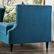 Azuletti Dark Teal/Apple Green Loveseat - SM2219-LV