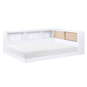 B2012BCF-1BC* (4) Full Bookcase Corner Platform Bed - B2012BCF-1BC*