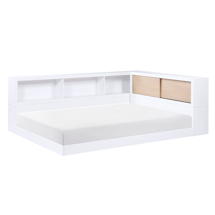 B2012BCF-1BC* (4) Full Bookcase Corner Platform Bed - B2012BCF-1BC*