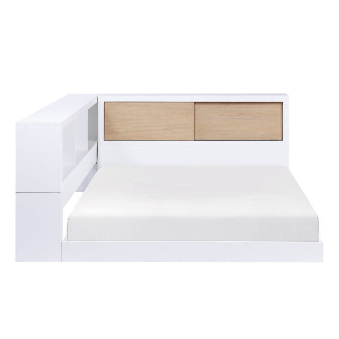 B2012BCF-1BC* (4) Full Bookcase Corner Platform Bed - B2012BCF-1BC*