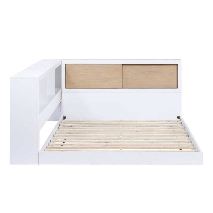 B2012BCF-1BC* (4) Full Bookcase Corner Platform Bed - B2012BCF-1BC*