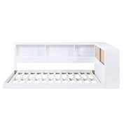 B2012BCF-1BC* (4) Full Bookcase Corner Platform Bed - B2012BCF-1BC*