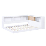 B2012BCF-1BC* (4) Full Bookcase Corner Platform Bed - B2012BCF-1BC*
