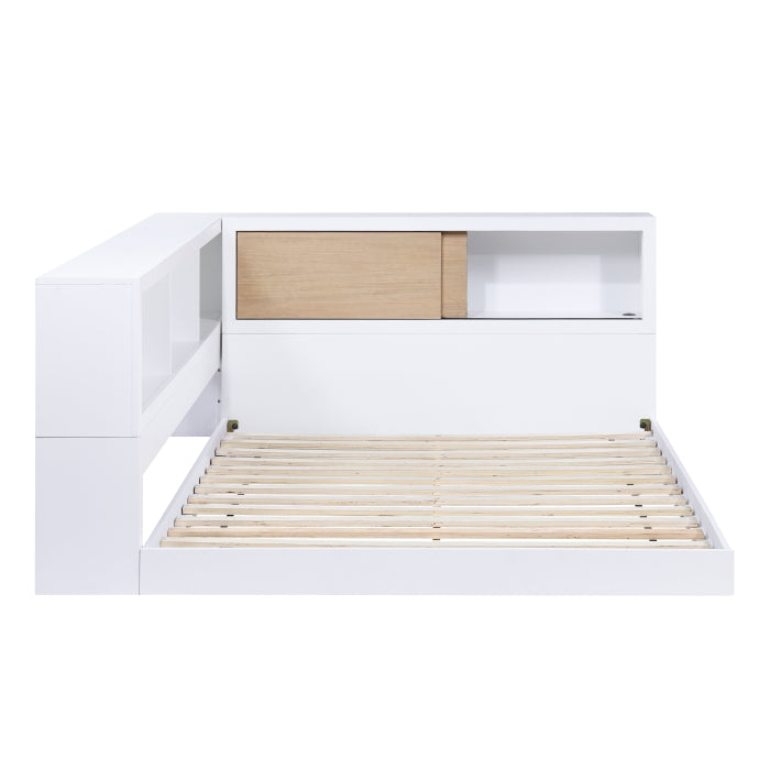 B2012BCF-1BC* (4) Full Bookcase Corner Platform Bed - B2012BCF-1BC*