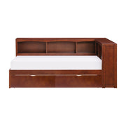 B2013BCDC-1BCT* (4) Twin Bookcase Corner Platform Bed with Storage Boxes - B2013BCDC-1BCT*