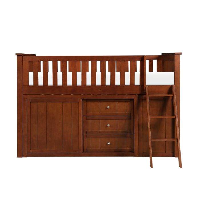 B2013LLDC-1*BC2DR (6) Low Loft Bunk with Bookcase and 2 Dressers - B2013LLDC-1*BC2DR