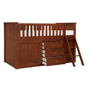 B2013LLDC-1*BC2DR (6) Low Loft Bunk with Bookcase and 2 Dressers - B2013LLDC-1*BC2DR
