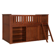 B2013LLDC-1*BC2DR (6) Low Loft Bunk with Bookcase and 2 Dressers - B2013LLDC-1*BC2DR