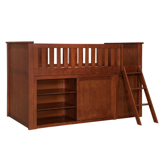 B2013LLDC-1*BC2DR (6) Low Loft Bunk with Bookcase and 2 Dressers - B2013LLDC-1*BC2DR