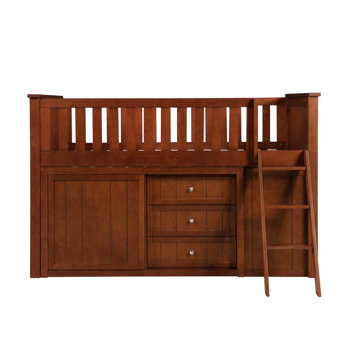 B2013LLDC-1*BCDR (5) Low Loft Bunk with Bookcase and Dresser - B2013LLDC-1*BCDR