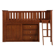 B2013LLDC-1*DR (4) Low Loft Bunk with Dresser - B2013LLDC-1*DR