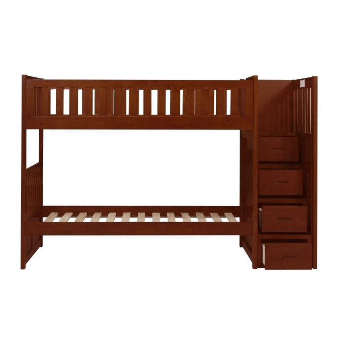 B2013SBDC-1* (4) Twin/Twin Step Bunk Bed - B2013SBDC-1*