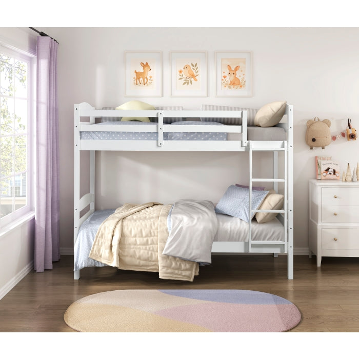 B2022WH-1 Twin/Twin Bunk Bed - B2022WH-1