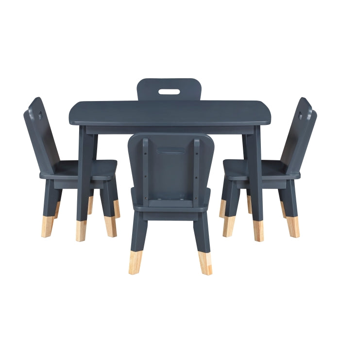 B2024BU-5P 5-Piece Pack Children Table and Chairs Set - B2024BU-5P