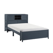 B2024BUBCF-1* (2) Full Bookcase Platform Bed with Hidden Desk, Stool and Storage Bench - B2024BUBCF-1*