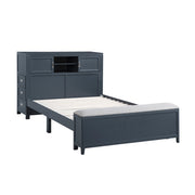 B2024BUBCF-1* (2) Full Bookcase Platform Bed with Hidden Desk, Stool and Storage Bench - B2024BUBCF-1*
