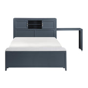 B2024BUBCF-1* (2) Full Bookcase Platform Bed with Hidden Desk, Stool and Storage Bench - B2024BUBCF-1*