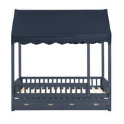 B2024BUCP-1 Twin Canopy Platform Bed - B2024BUCP-1