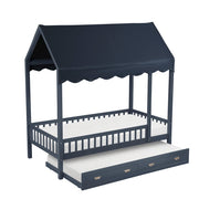 B2024BUCP-1 Twin Canopy Platform Bed - B2024BUCP-1