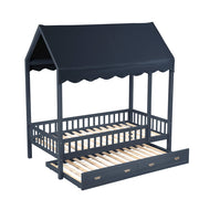 B2024BUCP-1 Twin Canopy Platform Bed - B2024BUCP-1