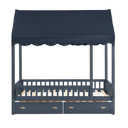 B2024BUCP-1 Twin Canopy Platform Bed - B2024BUCP-1