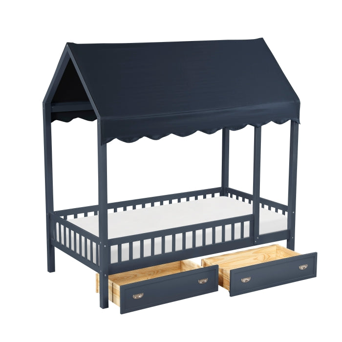 B2024BUCP-1 Twin Canopy Platform Bed - B2024BUCP-1