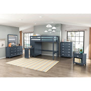 B2024BULTF-1* (6) Twin/Full Loft Bunk Bed with Chest and Hidden Desk - B2024BULTF-1*