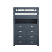 B2024BULTF-1* (6) Twin/Full Loft Bunk Bed with Chest and Hidden Desk - B2024BULTF-1*