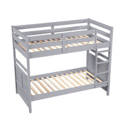 B2024GY-1* (3) Twin/Twin Bunk Bed - B2024GY-1*
