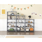B2024GY-16S3 Bookcase, 3 Fixed Shelves - B2024GY-16S3