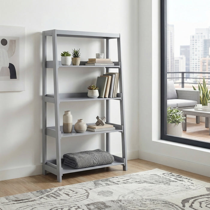 B2024GY-16S4 Bookcase, 4 Fixed Shelves - B2024GY-16S4