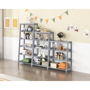 B2024GY-16S5 Bookcase, 5 Fixed Shelves - B2024GY-16S5