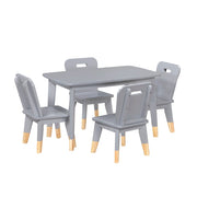 B2024GY-5P 5-Piece Pack Children Table and Chairs Set - B2024GY-5P