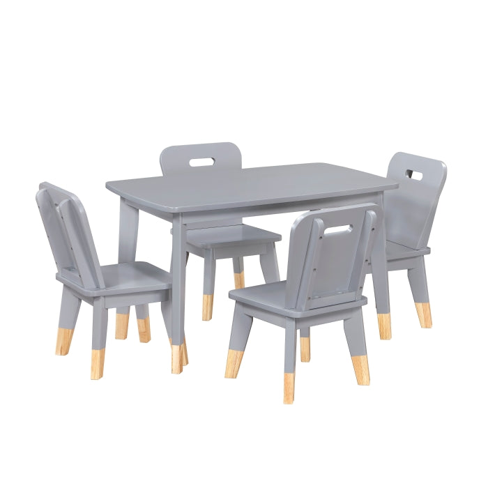 B2024GY-5P 5-Piece Pack Children Table and Chairs Set - B2024GY-5P