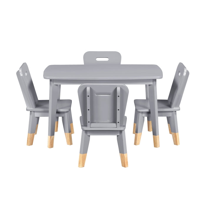 B2024GY-5P 5-Piece Pack Children Table and Chairs Set - B2024GY-5P
