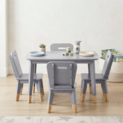 B2024GY-5P 5-Piece Pack Children Table and Chairs Set - B2024GY-5P