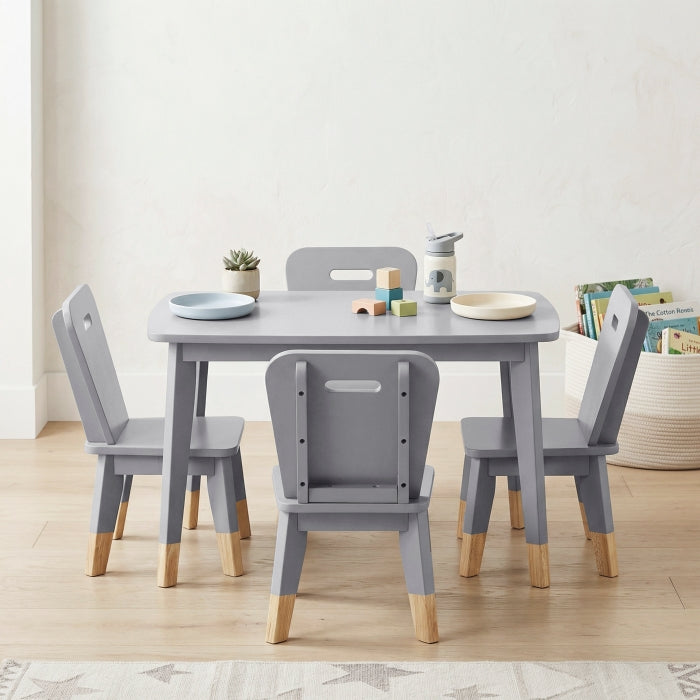 B2024GY-5P 5-Piece Pack Children Table and Chairs Set - B2024GY-5P