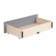 B2024GYBC-1* (2) Twin Bookcase Platform Bed with Hidden Desk, Stool and Storage Bench - B2024GYBC-1*