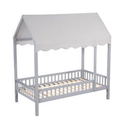 B2024GYCP-1 Twin Canopy Platform Bed - B2024GYCP-1
