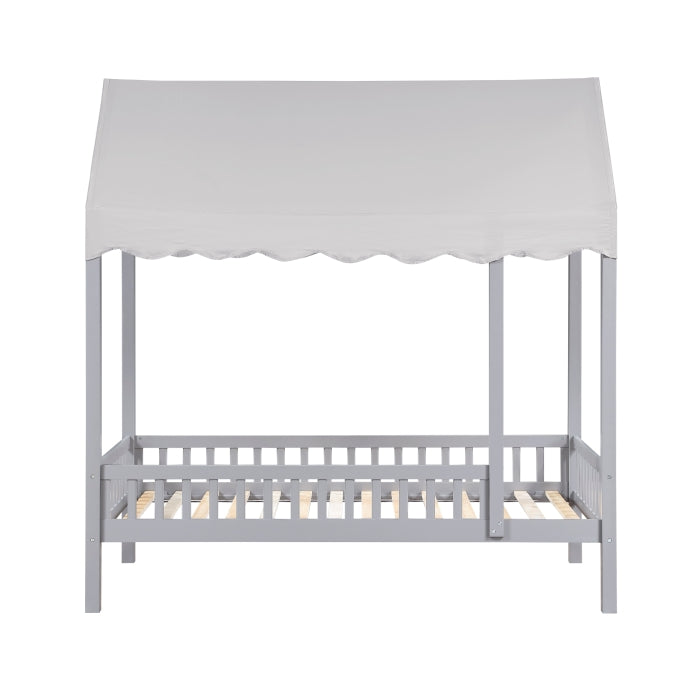 B2024GYCP-1 Twin Canopy Platform Bed - B2024GYCP-1